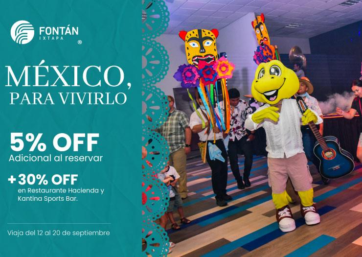 ✨ Flash Sale: Extra 5% OFF + 30% OFF at Restaurants Hotel Fontán Ixtapa ✨ Flash Sale: Extra 5% OFF + 30% OFF at Restaurants Hotel Fontán Ixtapa